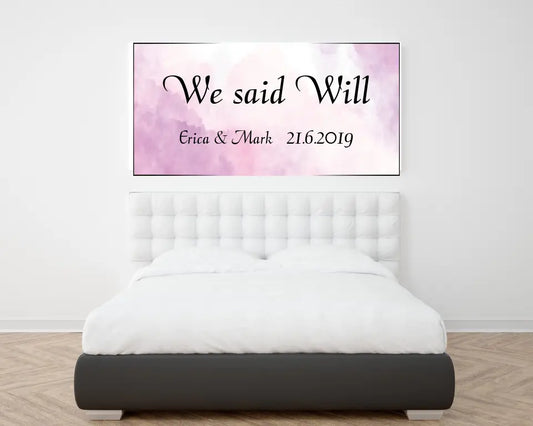 We said Will pink Canvas Wall Art