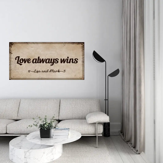 Love always wins Canvas Wall Art