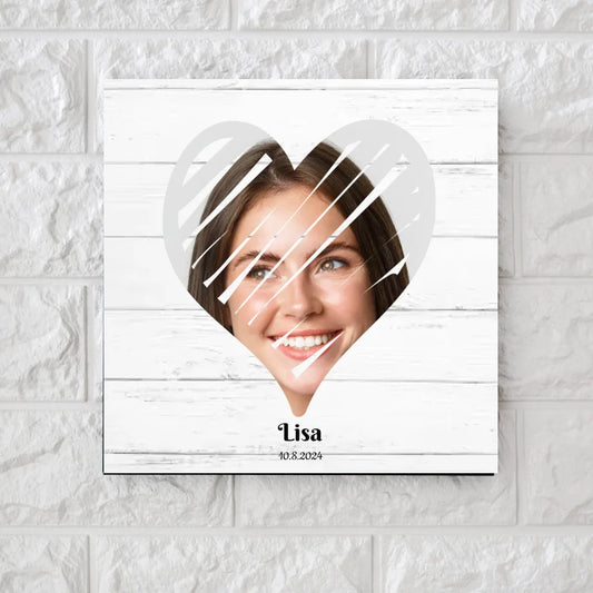 Custom Heart Photo Portrait sqCanvas